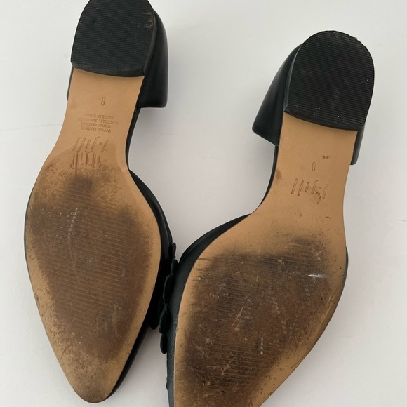 J. Jill Floral Leather Flats D'Orsay Floral Black Pointed Toe Spring Paris Chic - Picture 5 of 5